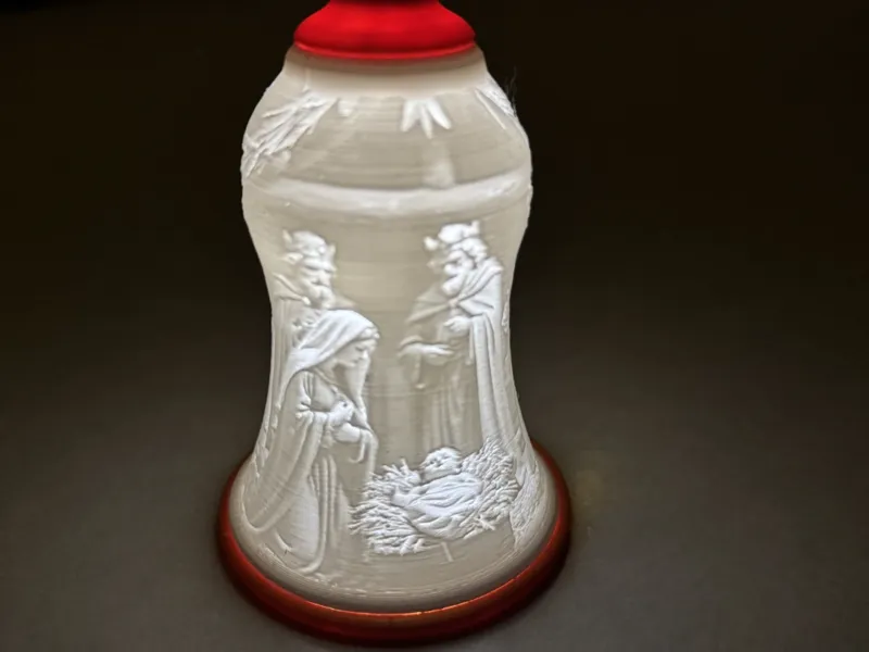 Lithophane Christmas Bell - Nativity
