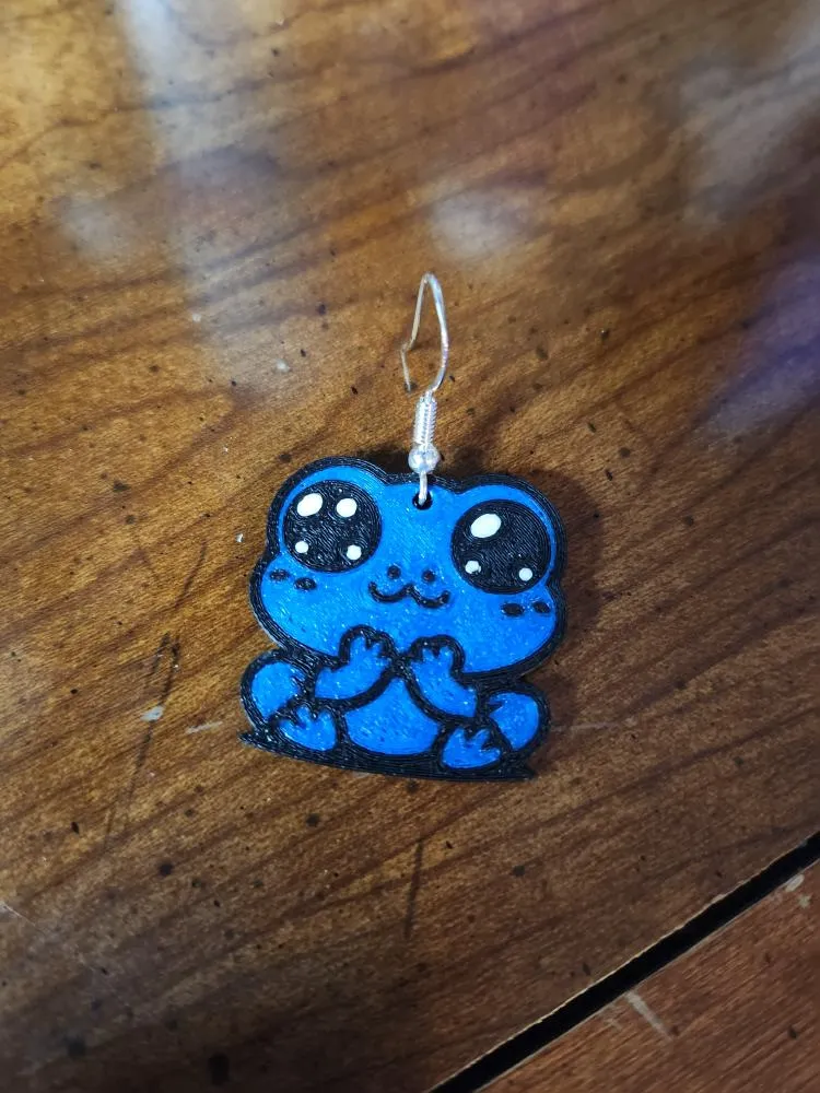 Frog Earrings view 2
