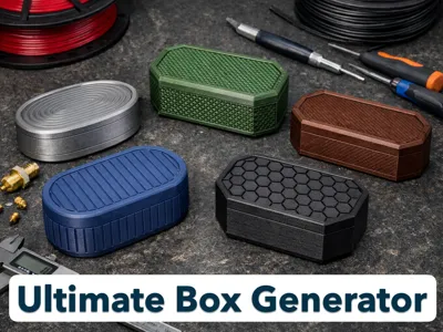 Parametric Storage Box + Lid + Inserts