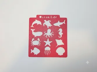 Ocean Life Art Stencil For Kids