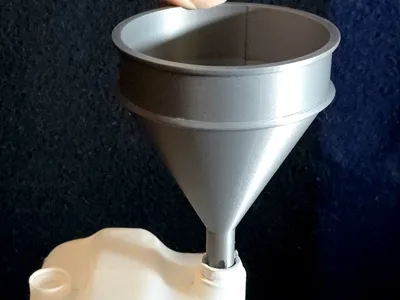 Refill funnel that fits Miele TwinDos containers