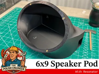 6x9 speaker pod with resonators