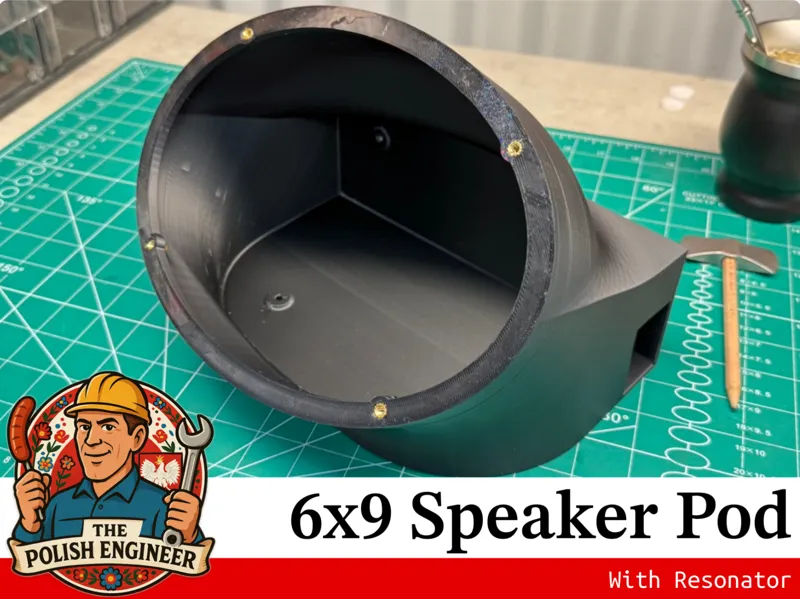 6x9 speaker pod with resonators