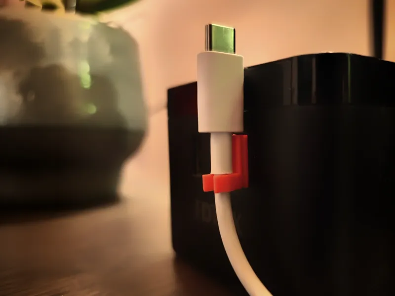 Vertical USB Cover with Charging Cable Holder