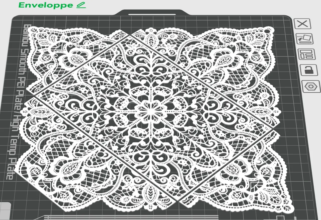 Enveloppe élégante en Dentelle sur Tulle Étiquette view 2