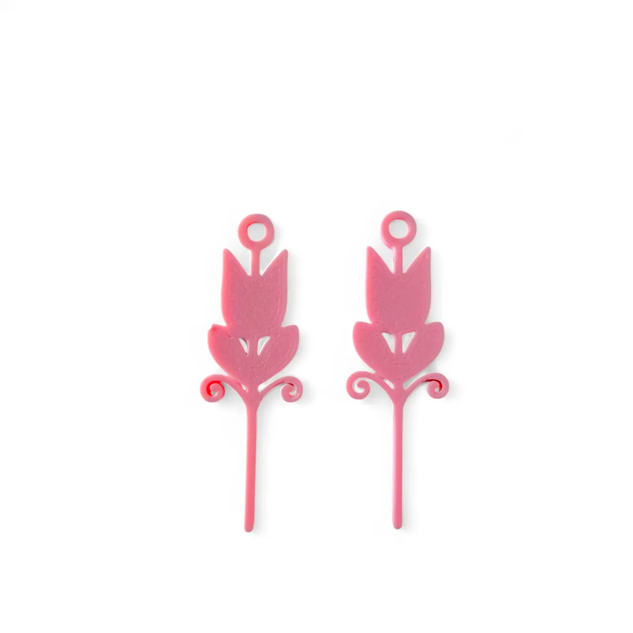 tulip shaped earrings view 2