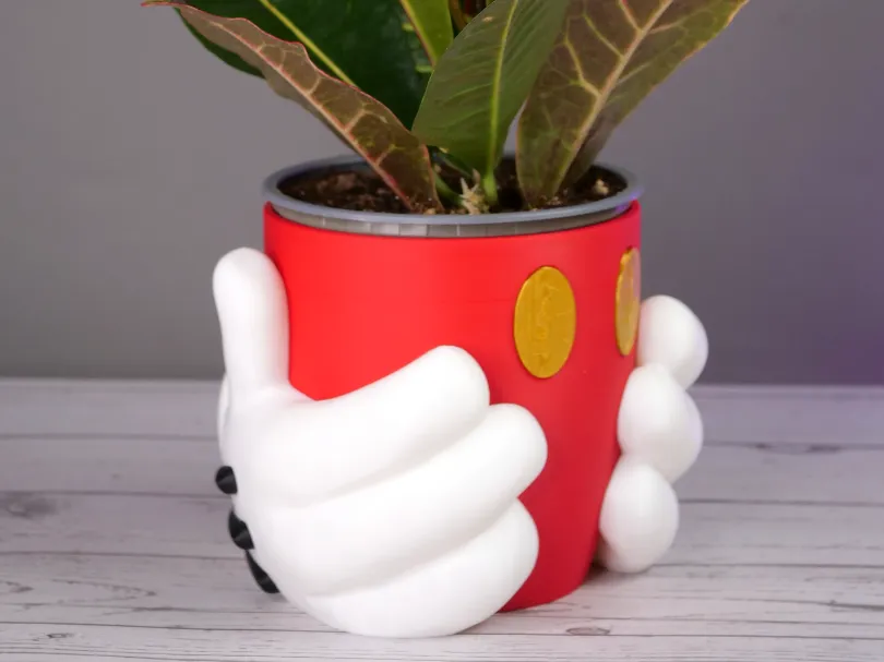Mickey Hands Pot - Multi-Part - Free 3D Print Model - MakerWorld