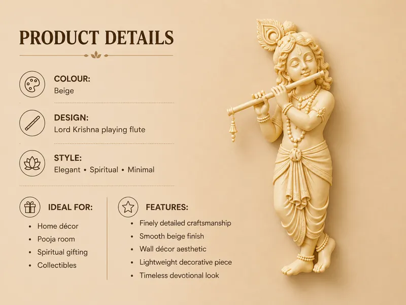Shree Krishna wall mount 