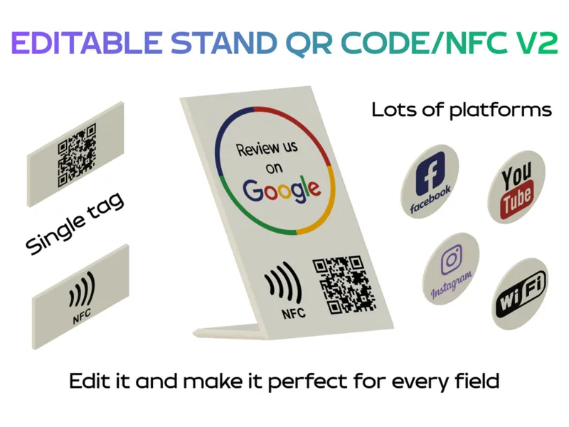 EDITABLE STAND QR CODE/NFC V2