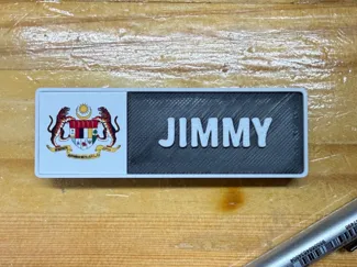 Malaysian Gov Nametag