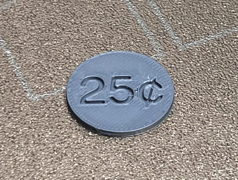 Aldi Token One color Embedded Text