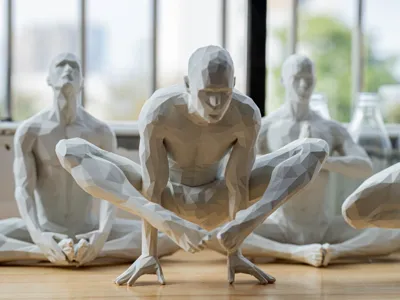 Meditating Man Series 003
