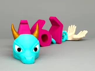 Articulated 67 6 7 Meme Dragon 
