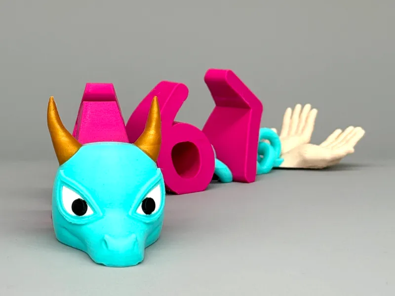 Articulated 67 6 7 Meme Dragon 