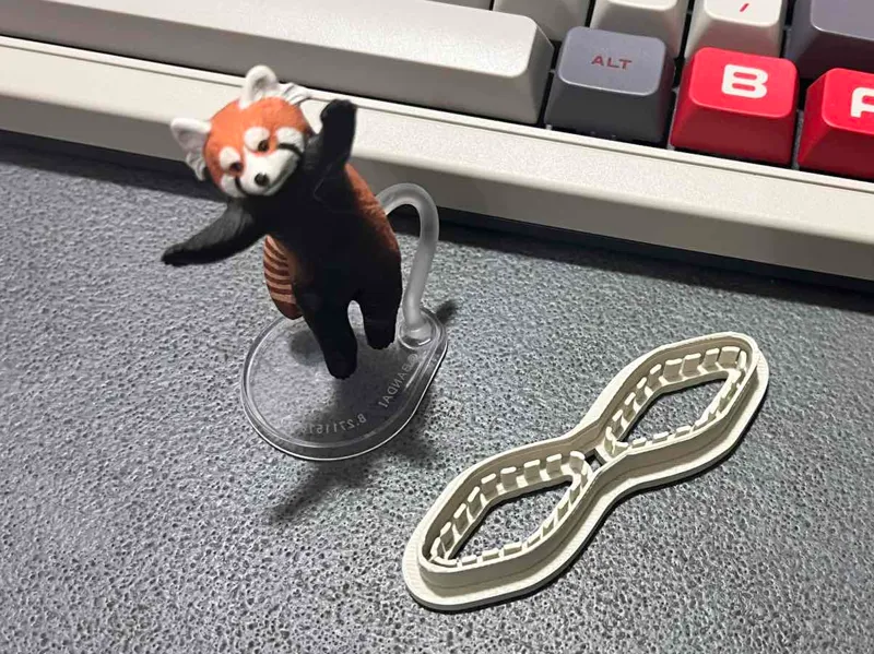 Sewn Leather Keychain Polymer Clay Cutter