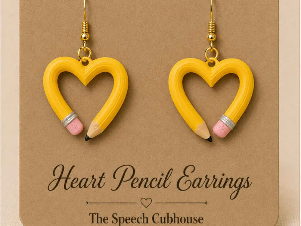 Pendientes: Heart Pencil Earrings. Referencia del modelo original.