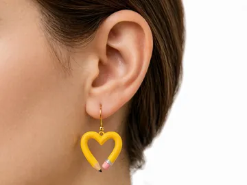 Pendientes: Heart Pencil Earrings — vista de referencia 3