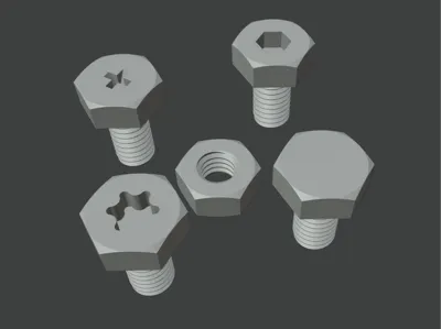 M4 x 8 Screw and Nut