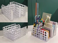Organiseur de bureau porte-stylos hexagonal — photo 3