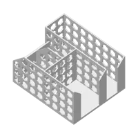 Organiseur de bureau porte-stylos hexagonal — photo 2