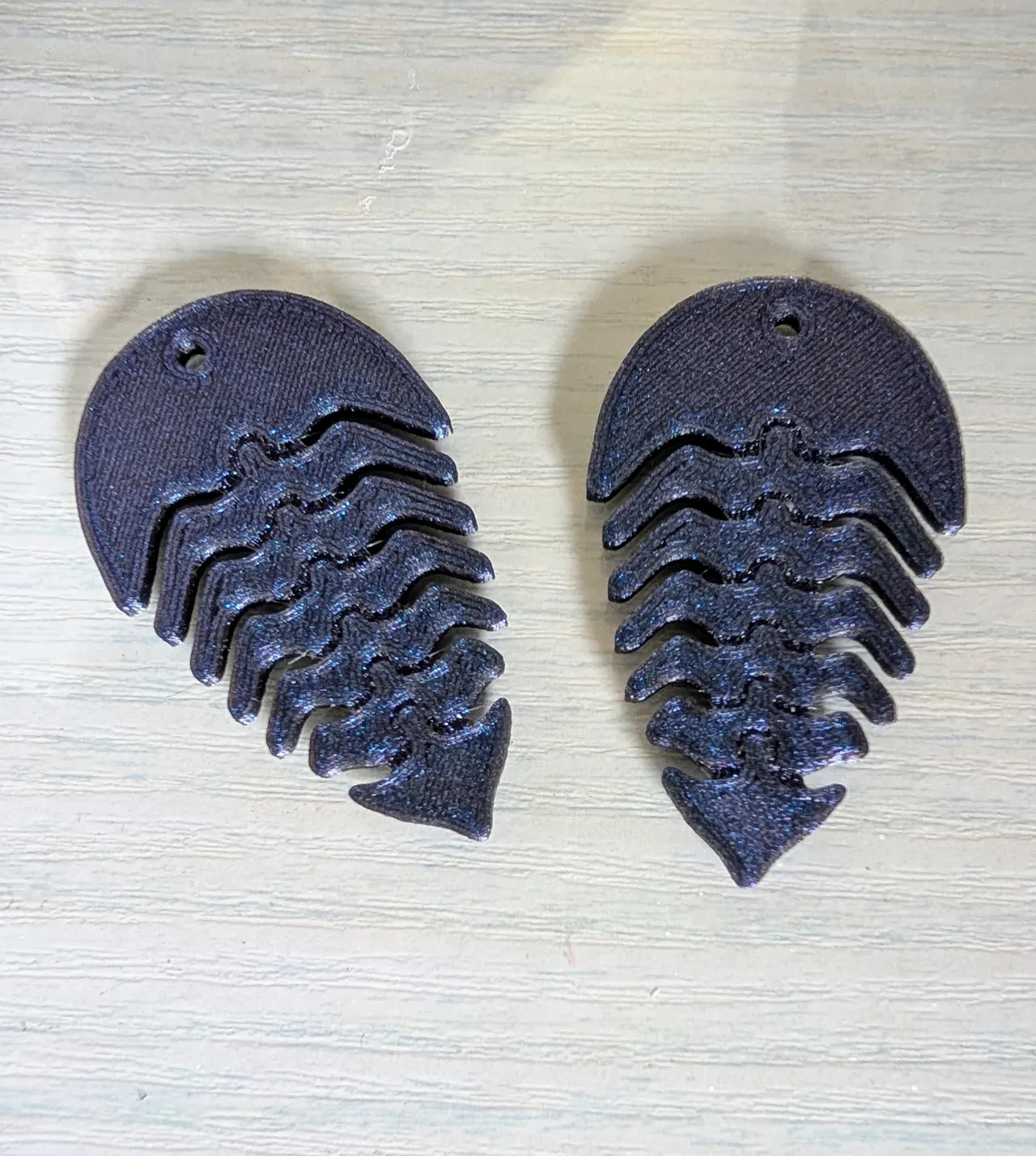 Trilobite earrings/charms view 2
