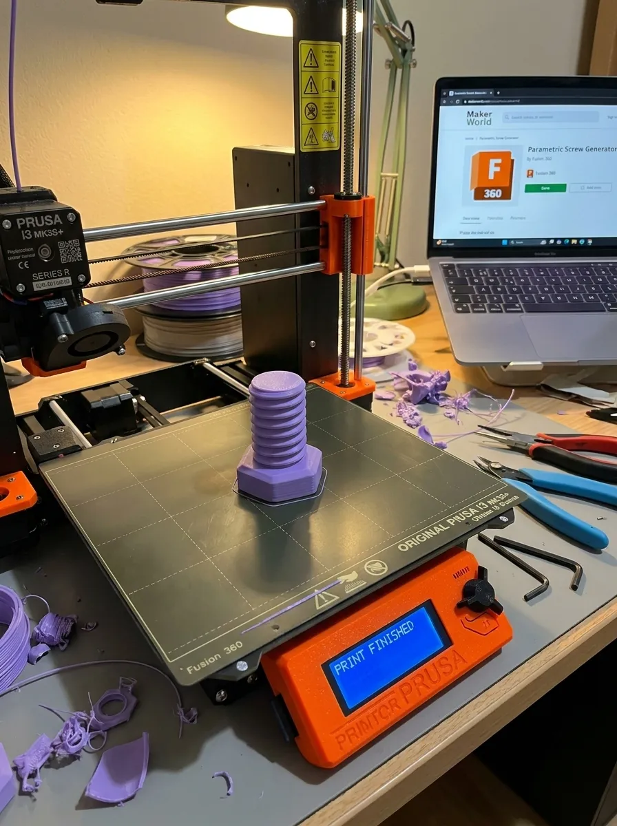 Parametric 3D Printable Screw Generator - Free 3D Print Model - MakerWorld