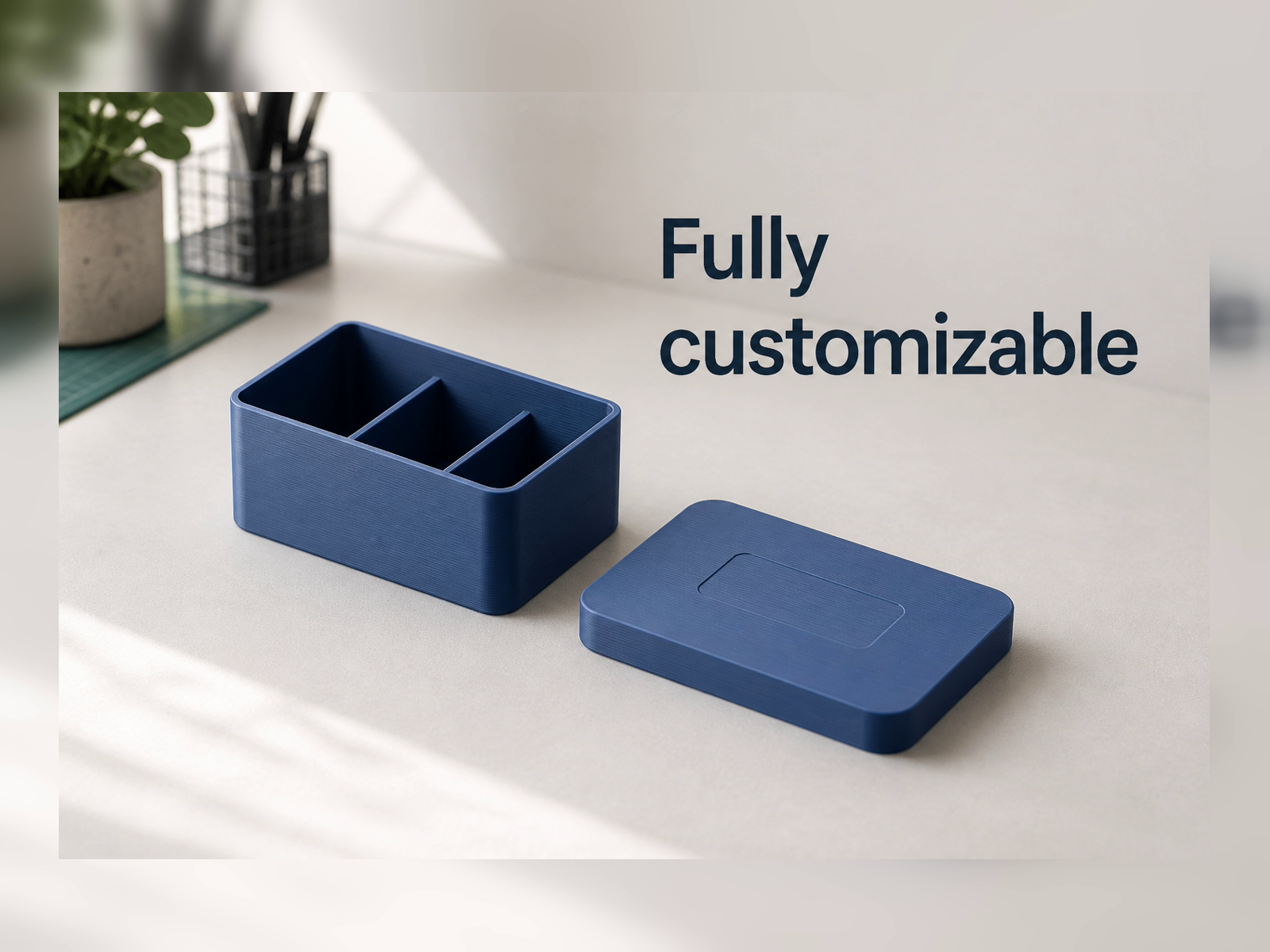 CustomFit Parametric Storage Box with Slip-On Lid