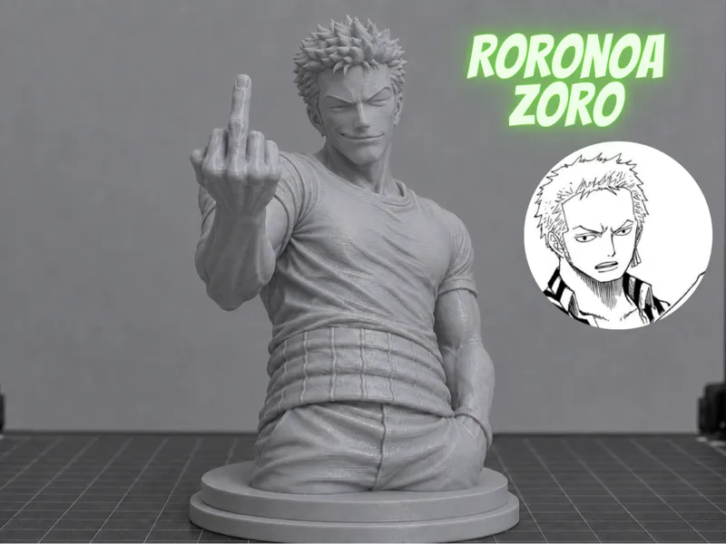 Roronoa Zoro Bust – Badass Fan Art Figure