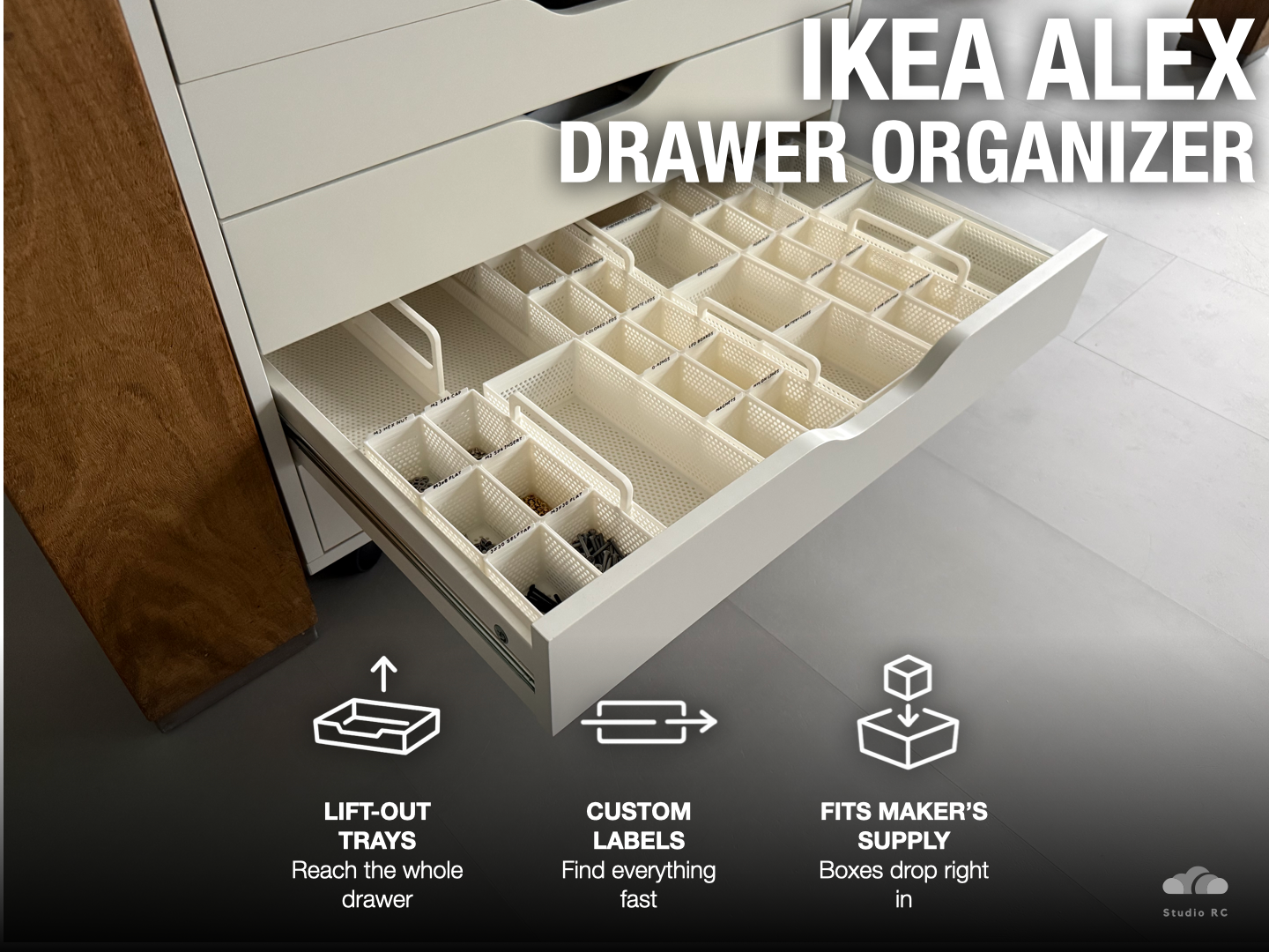 Modular IKEA ALEX Drawer Organizer