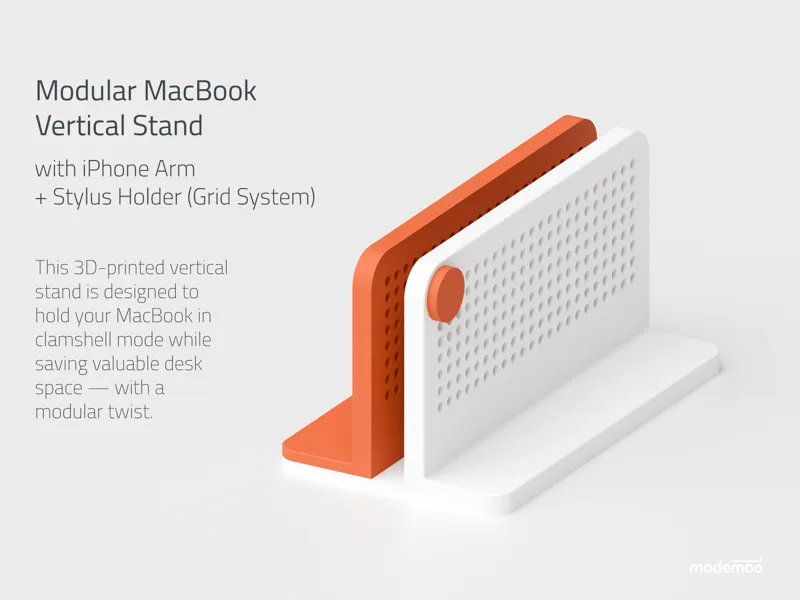 Modular MacBook Vertical Stand – with iPhone Stand