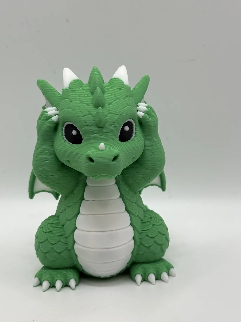 Figure of cute Hear, See, Speak No Evil Dragon Set by Mysstra hueforge ...