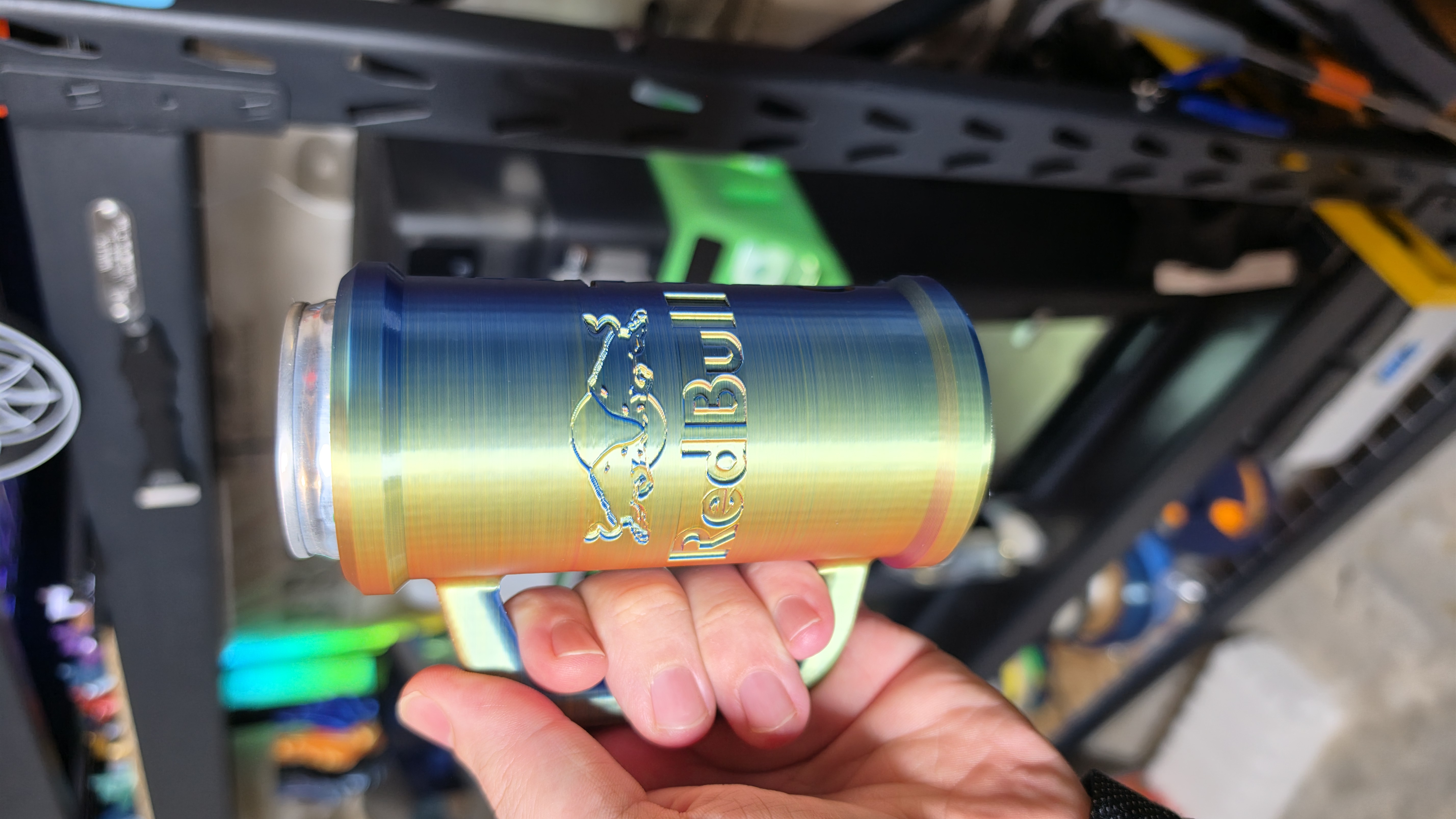 8.4oz Redbull Can Holder (NO SUPPORTS) - Free 3D Print Model