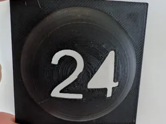 Number 24 Golf Ball Stencil