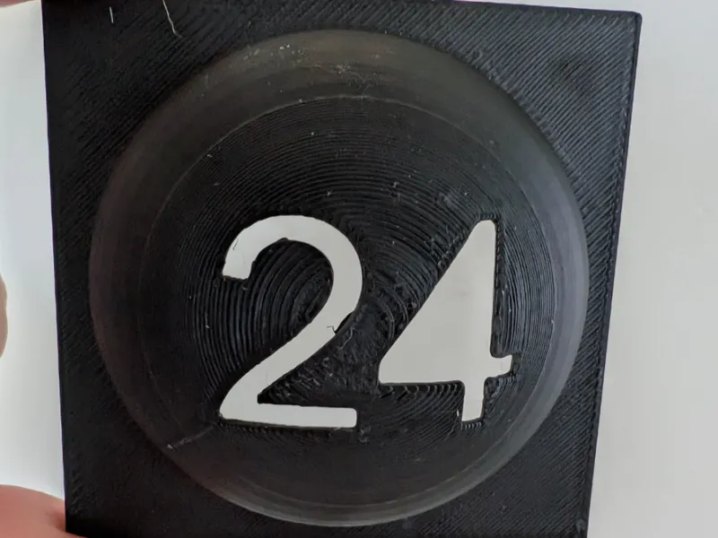 Number 24 Golf Ball Stencil