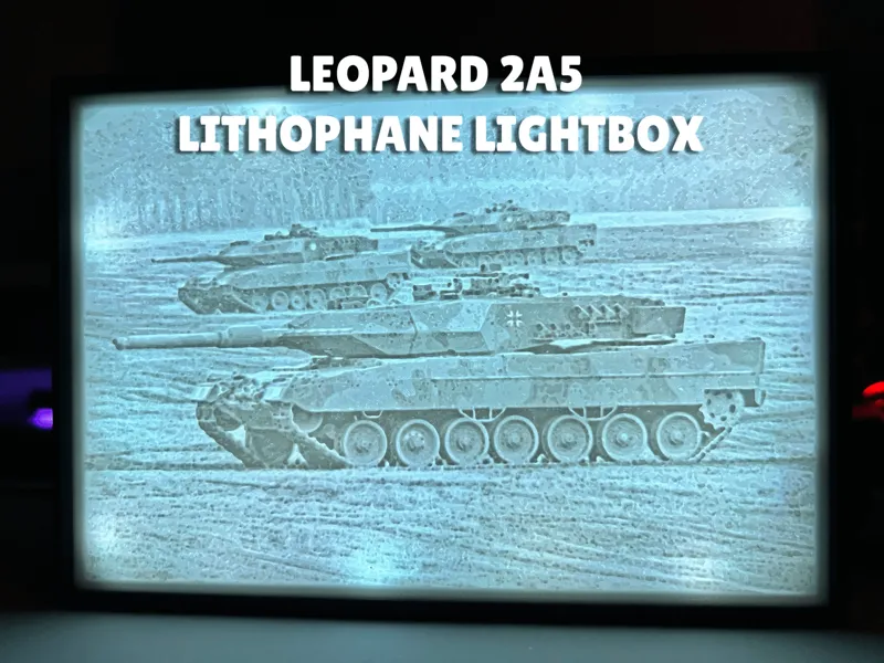 Leopard 2A5 Lithophane Lightbox