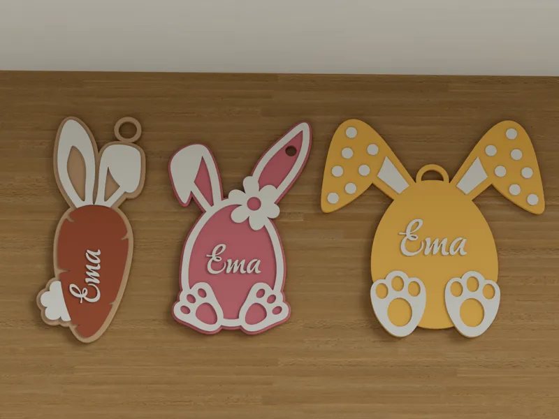 Easter custom keychain - 3 motifs