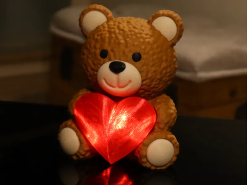 Teddy Bear magic Heart lamp