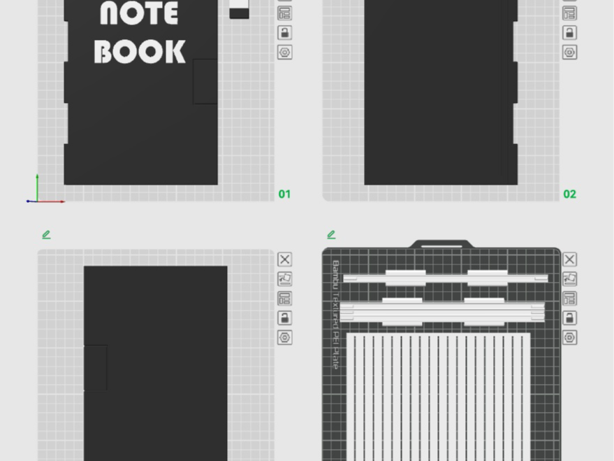 Miniatura 2 do modelo 3D 3D PRINTABLE NOTE BOOK