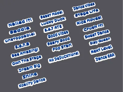 Dance Pin Text