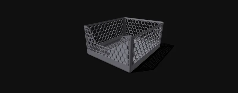 Hexagon Storage Boxes Stackable (with lower walls)