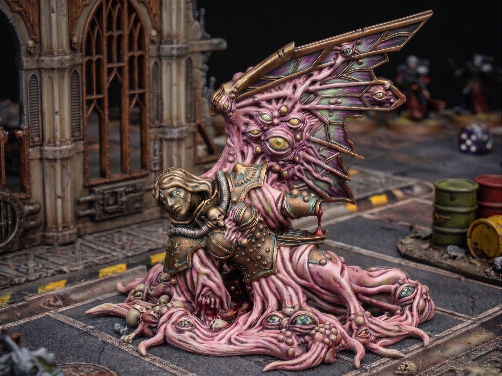 Corrupted Seraph Statue - Grimdark Terrain Piece - 1