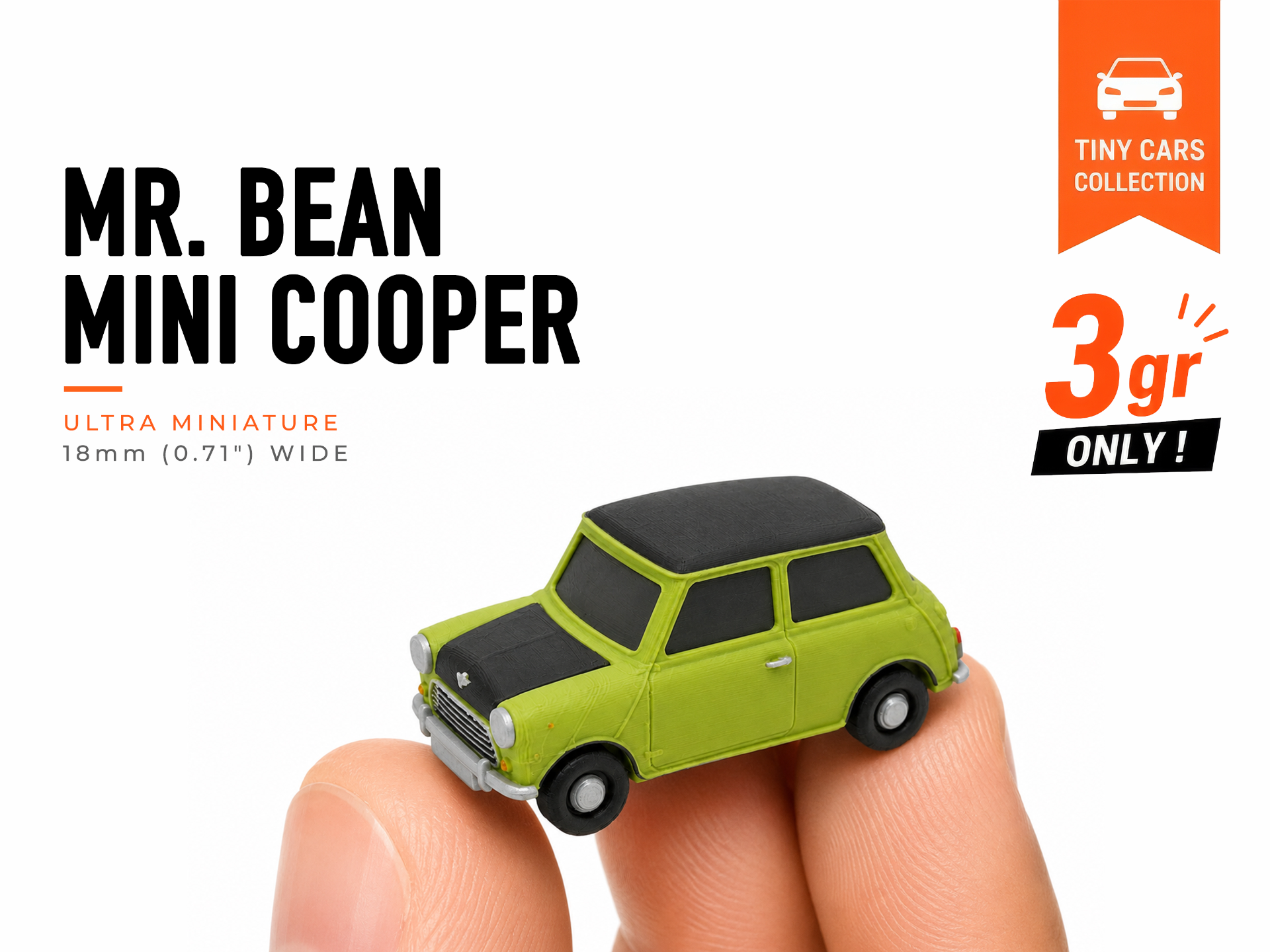 Tiny Mr. Bean Mini Cooper - Mini Cars Series