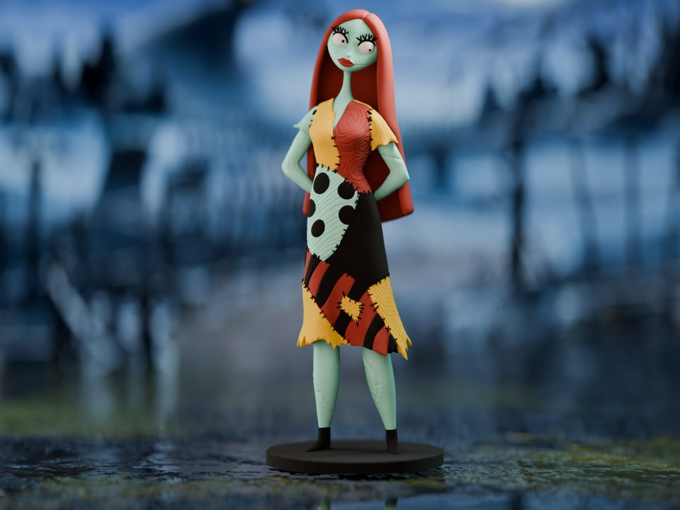 Sally Collectible – Nightmare Before Christmas Art 3D model