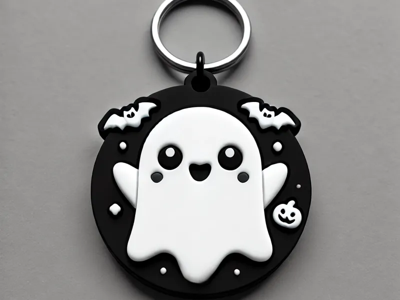 Ghost Keychain Round