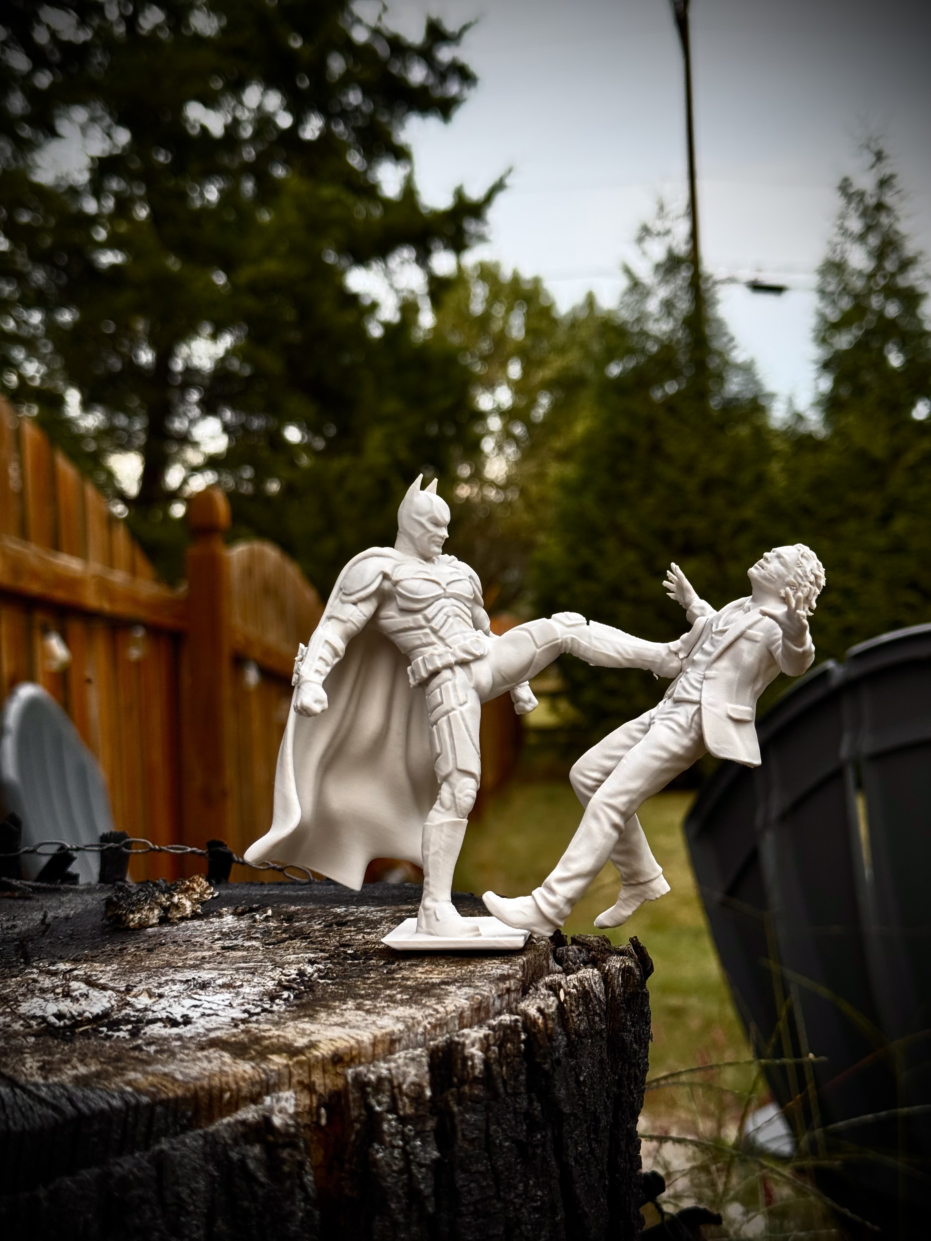 Batman Kicking The Joker off the Ledge Figurine! - 1