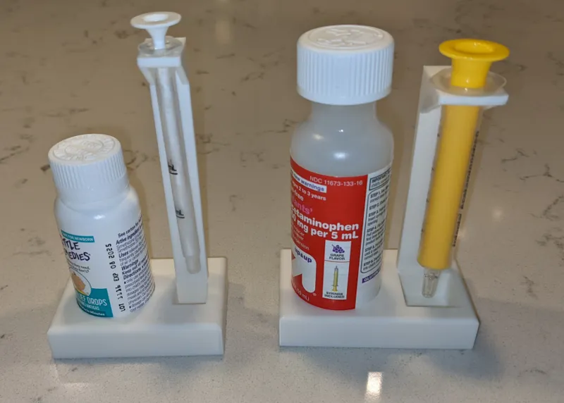 Medicine Bottle & Dropper Holder - Closed Front