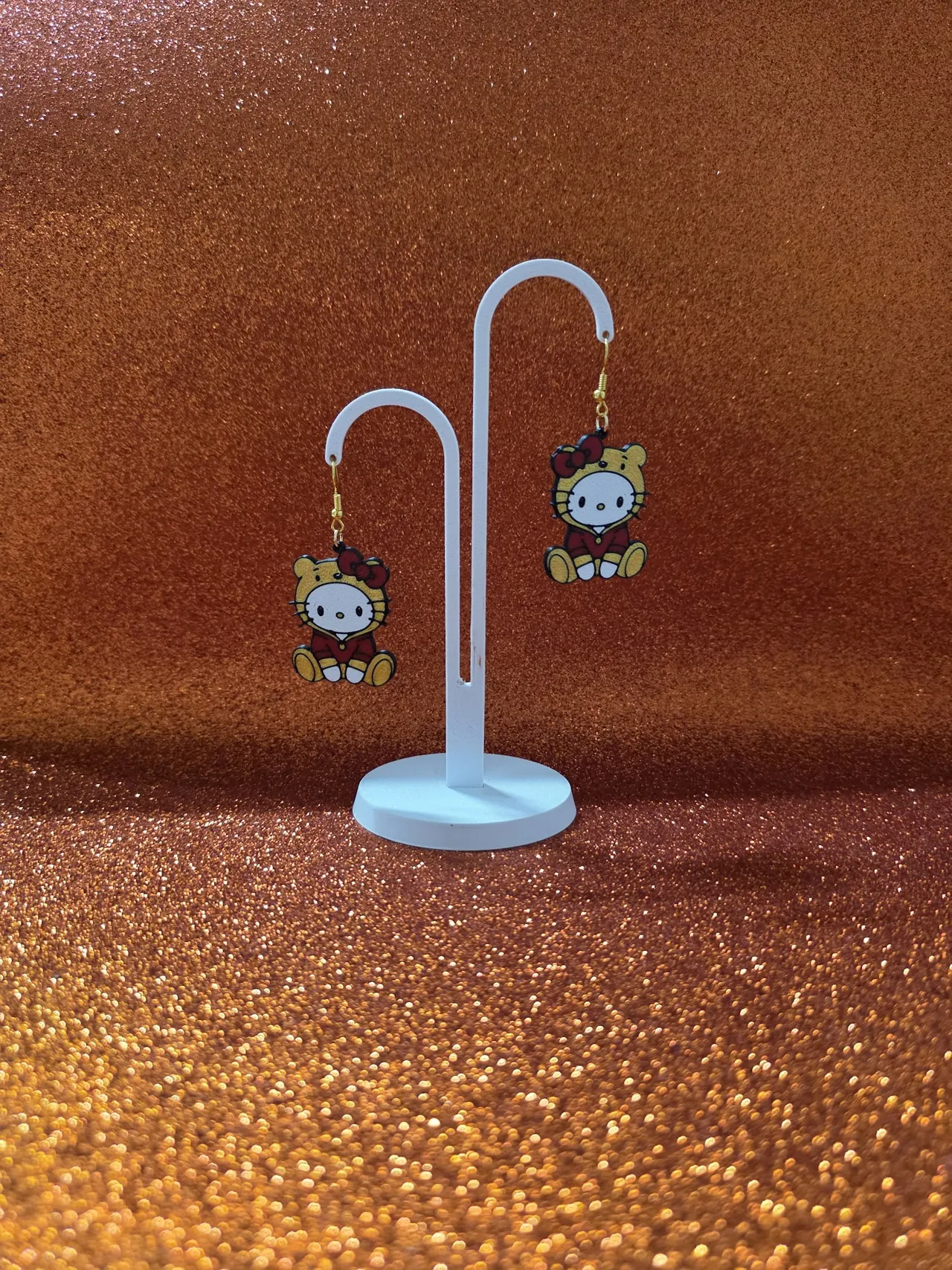 Winnie the Kitty earrings view 3