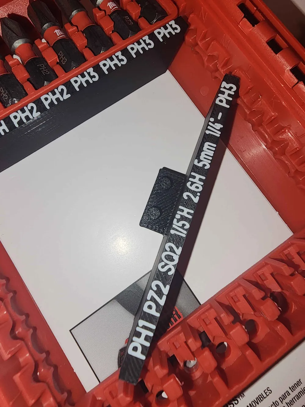 Bit Label Milwaukee Snap-In Bit Row Labels (6 & 8 Slot) - Free 3D Print Model ...