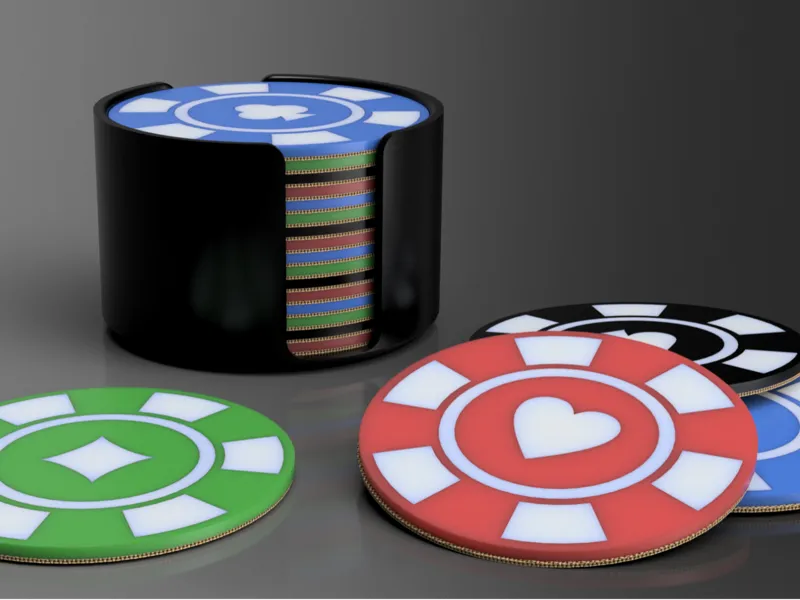 Coasters like Poker Chips / Jetons