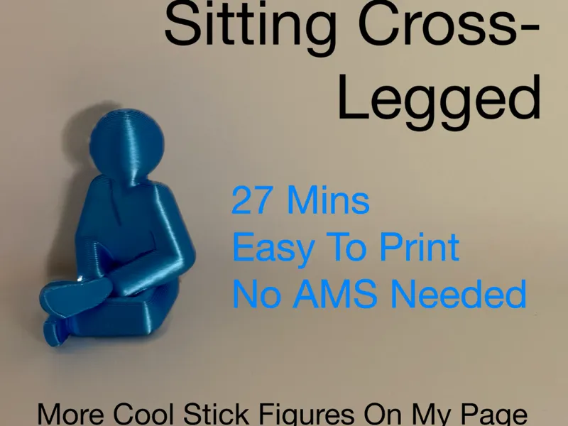 Stick Figure-Every Day Life - Sitting Cross-Legged